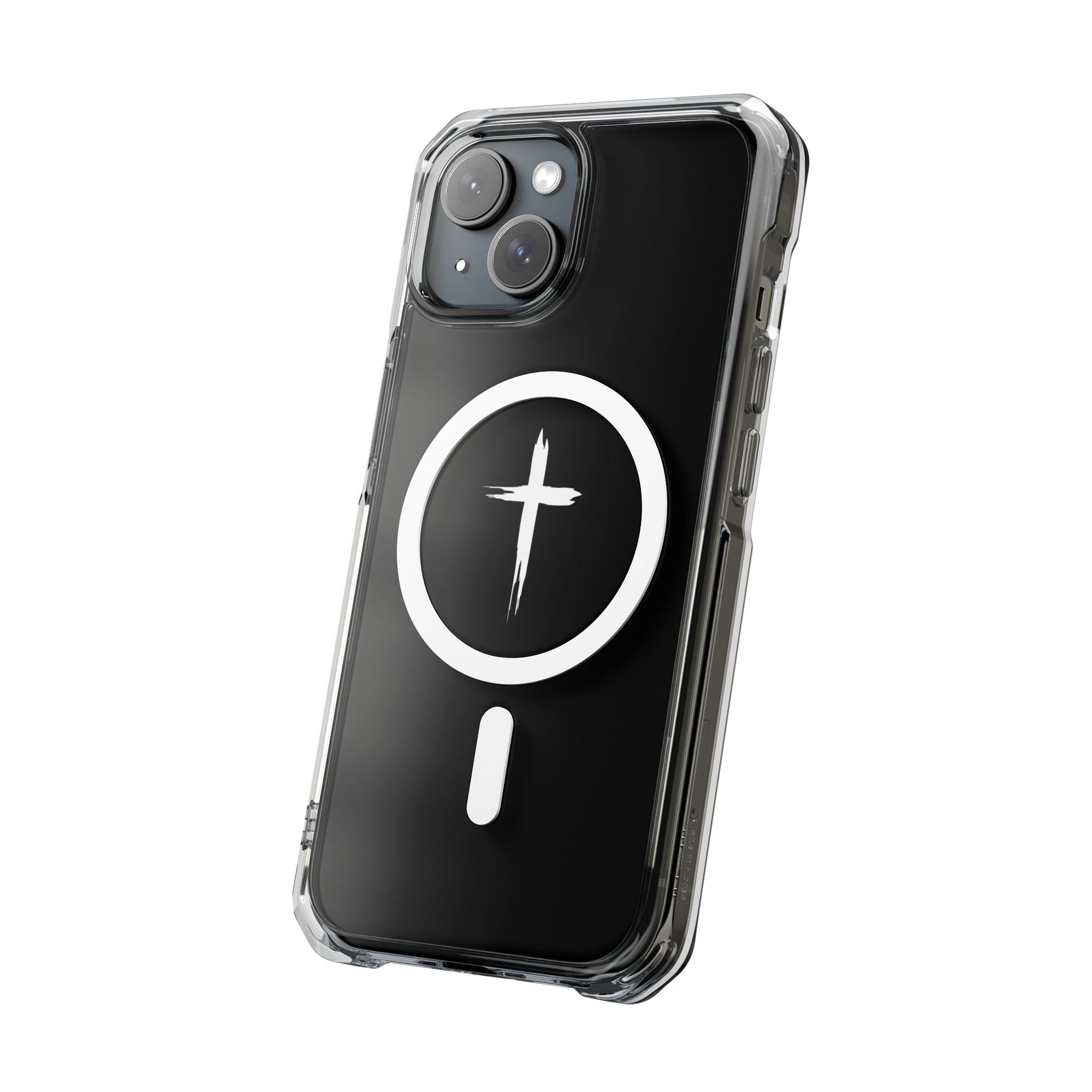 Magnetic Cross Design Clear iPhone Case
