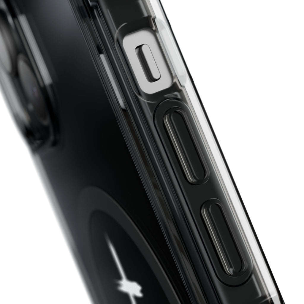 Magnetic Cross Design Clear iPhone Case