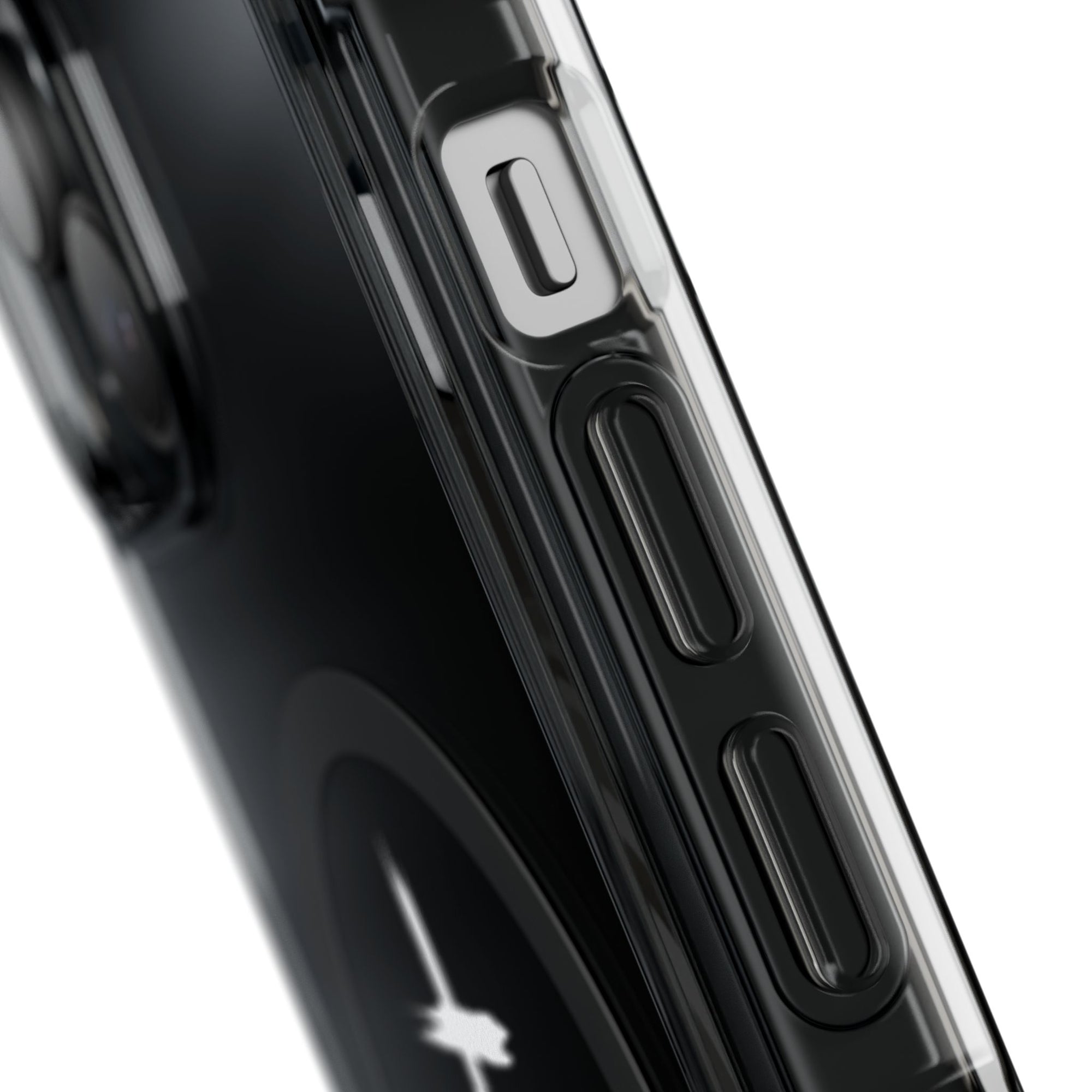 Magnetic Cross Design Clear iPhone Case