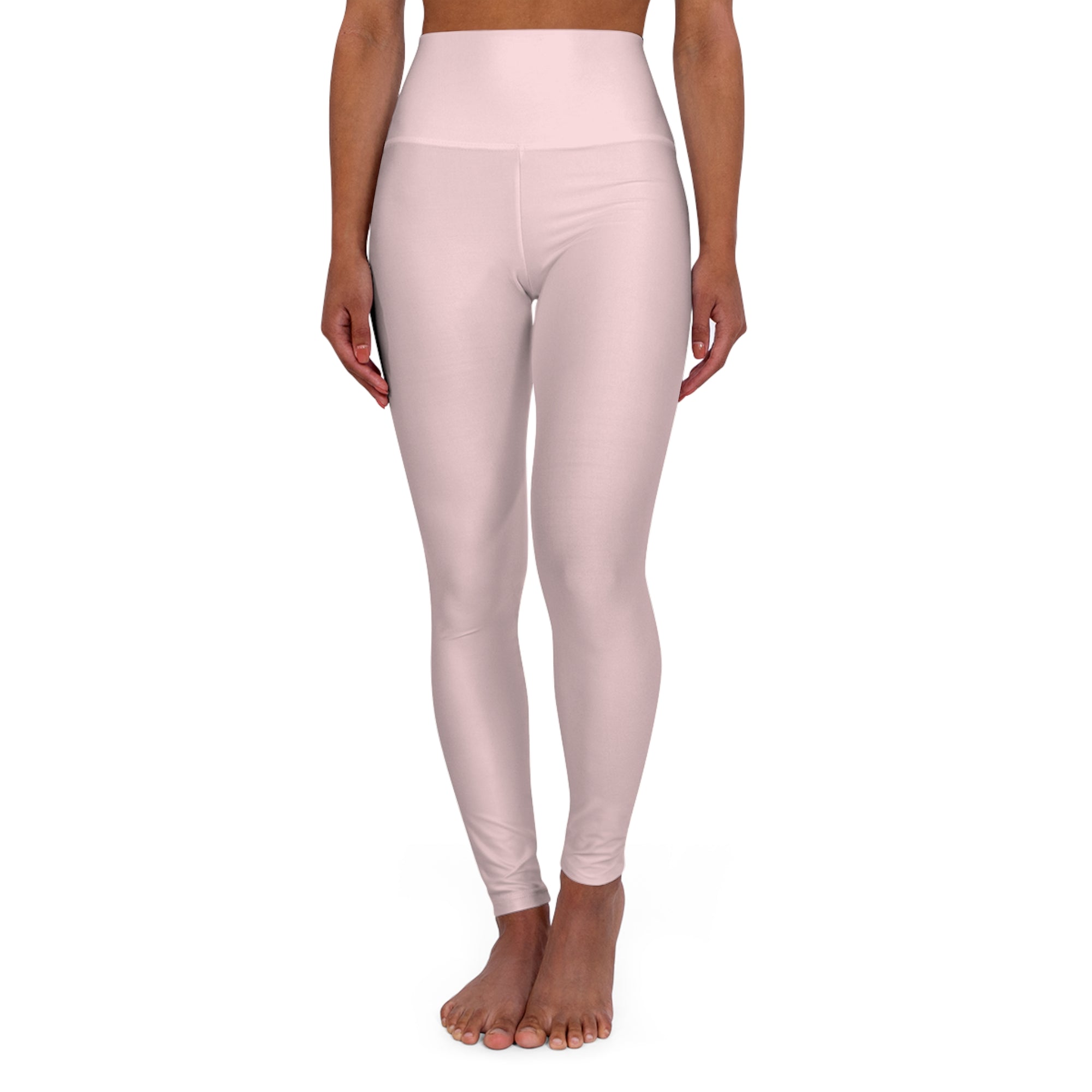 Cross Design High Waisted Yoga Leggings - Pink