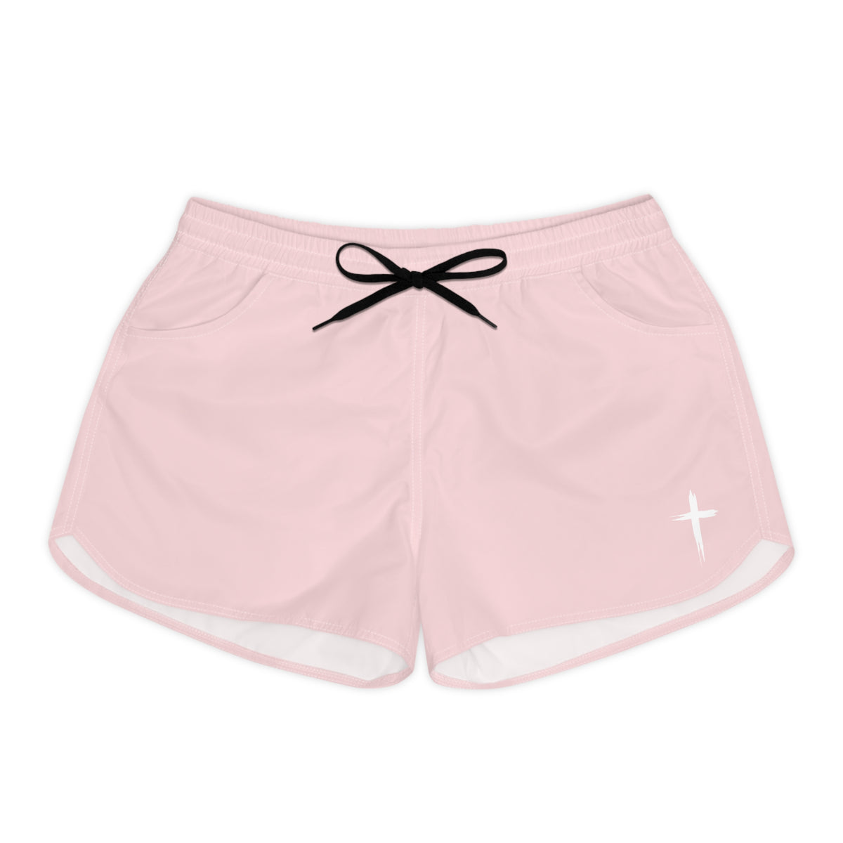 Cross Design Women's Casual Shorts - Pink