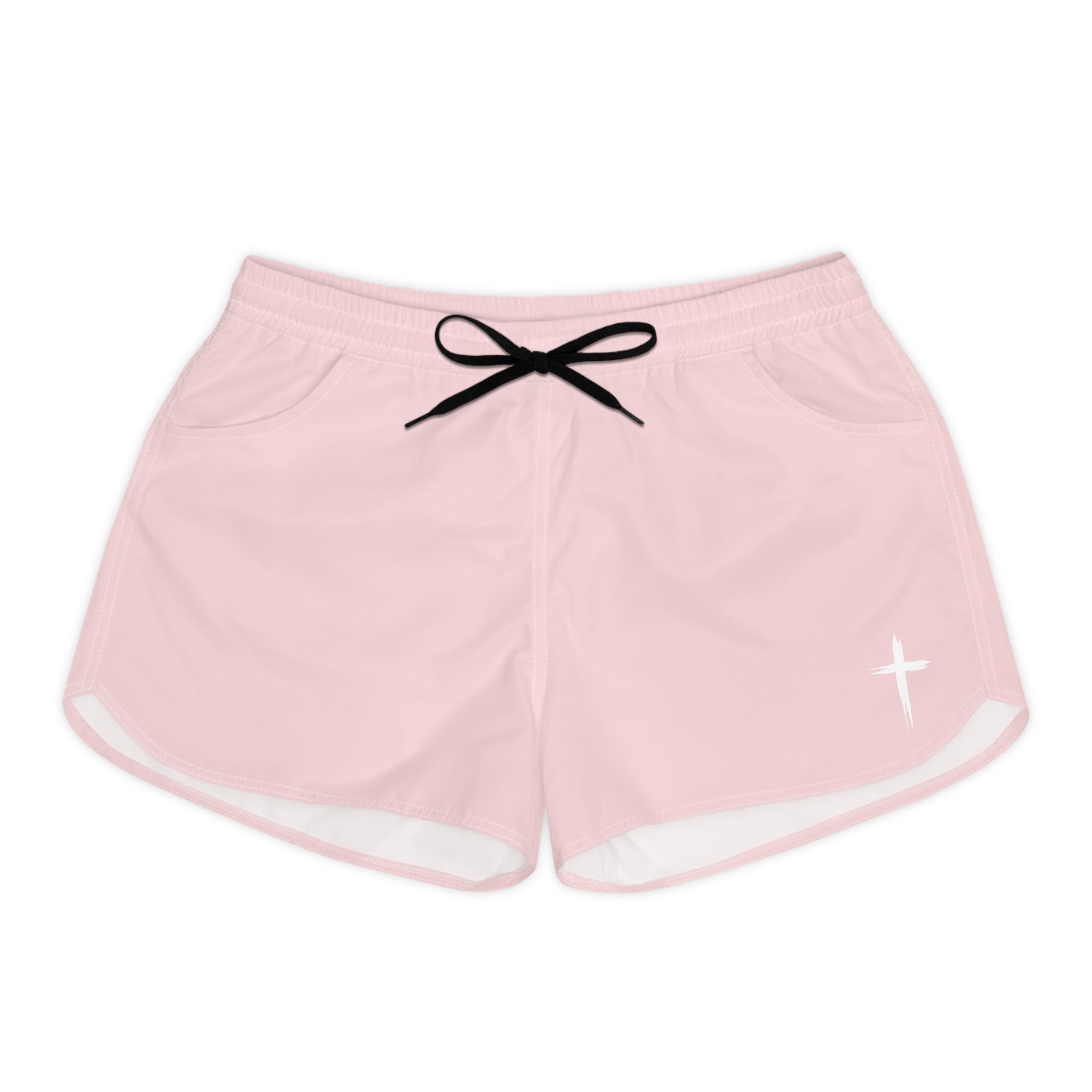 Cross Design Women's Casual Shorts - Pink