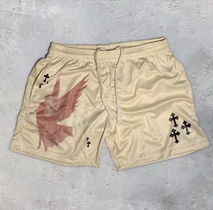 Christian Angel Cross Print - Men's Shorts
