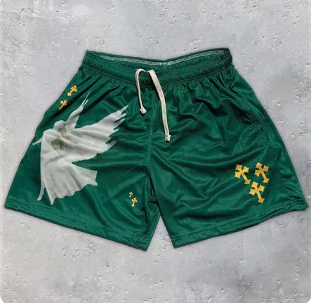 Christian Angel Cross Print - Men's Shorts