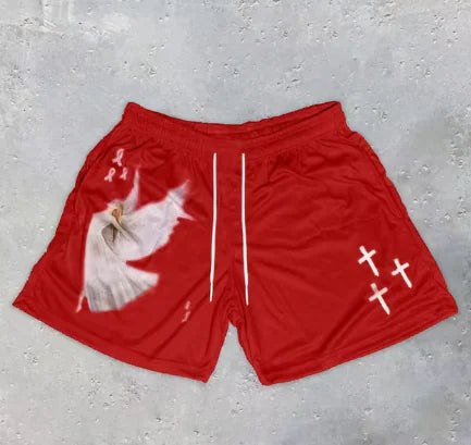Christian Angel Cross Print - Men's Shorts